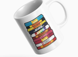 'Shirt stack' Kaffekopper fra Danske klubber