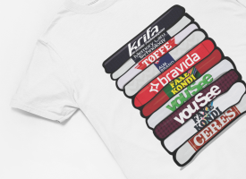 'Shirt Stack' Tee fra Danske Klubber