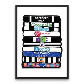 Newcastle United 'Shirt Stack' Plakat
