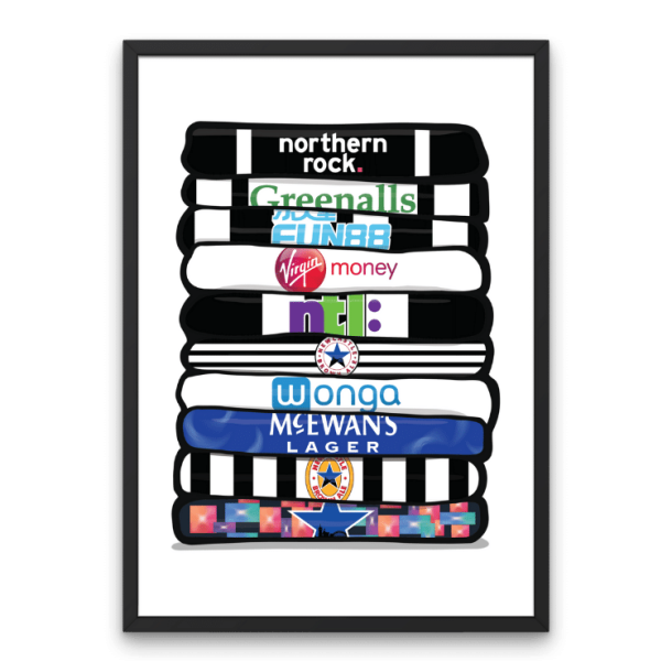 Newcastle United 'Shirt Stack' Plakat