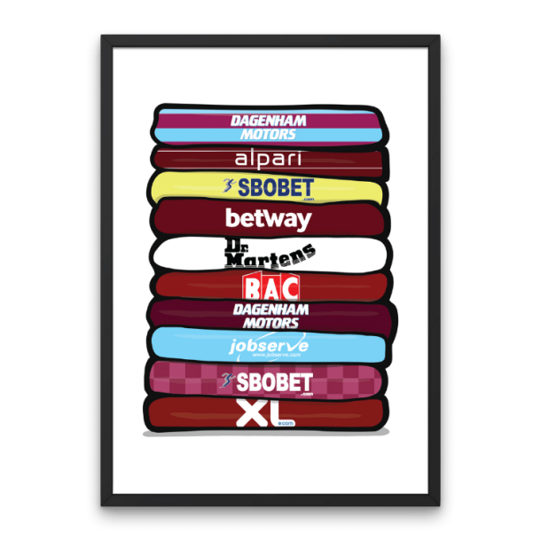 West Ham 'Shirt Stack' Plakat