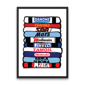 90'er Italia 'Shirt Stack' Plakat