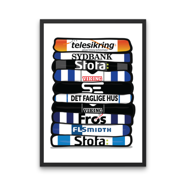 Esbjerg 'Shirt Stack' Plakat