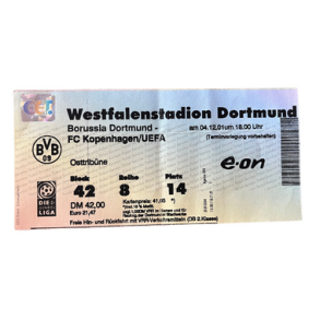 Borussia Dortmund  - FC Kbenhavn 2001 Original billet (Europa League)