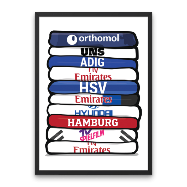 Hamburger SV 'Shirt Stack' Plakat