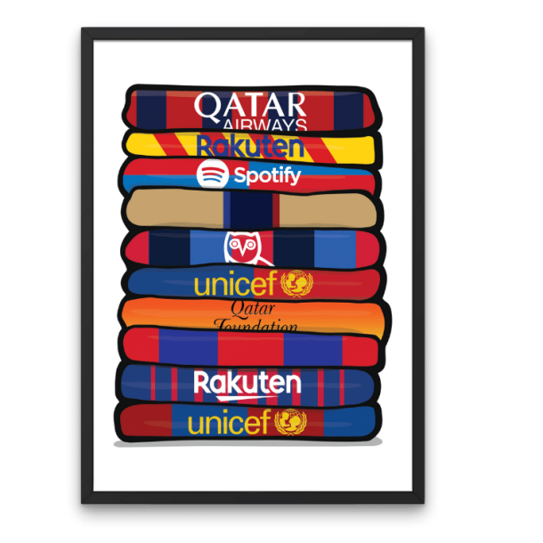 FC Barcelona 'Shirt Stack' Plakat