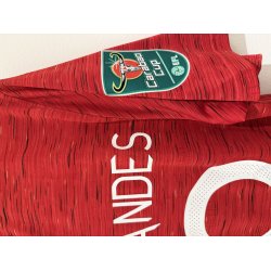 Manchester United 2020/21 Hjemmebanetr�je. Bruno Fernandes #18 (God) Medium