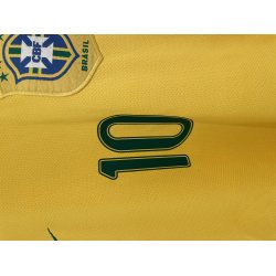 Brasilien 2006/08 Hjemmebanetr�je. Ronaldinho #10 (God) Medium