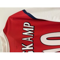 Arsenal 1998/99 Hjemmebanetr�je. Dennis Bergkamp #10 (God) Large - Oversized fit