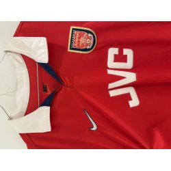 Arsenal 1998/99 Hjemmebanetr�je. Dennis Bergkamp #10 (God) Large - Oversized fit
