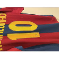 FC Barcelona 2007/08 Hjemmebanetr�je. Ronaldinho #10 (God) Large