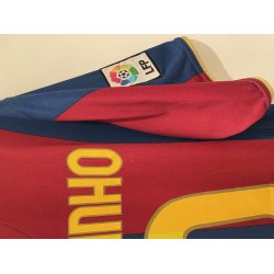 FC Barcelona 2007/08 Hjemmebanetr�je. Ronaldinho #10 (God) Large