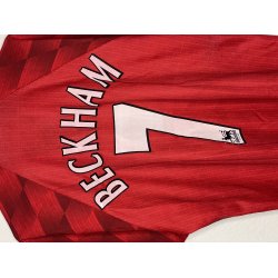 Manchester United 1996/98 Hjemmebanetr�je. David Beckham #7 (Fin) Medium