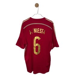 Spanien 2014 Hjemmebane. Andr�s Iniesta #6 (Rigtig god) X-Large