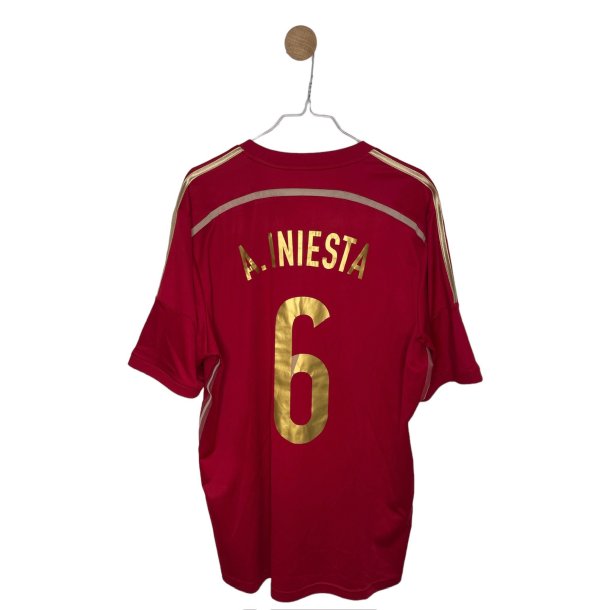 Spanien 2014 Hjemmebane. Andrs Iniesta #6 (Rigtig god) X-Large