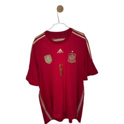 Spanien 2014 Hjemmebane. Andr�s Iniesta #6 (Rigtig god) X-Large