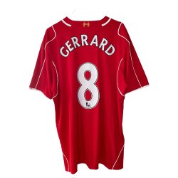 Liverpool 2014/15 Hjemmebanetr�je. Steven Gerrard #8 (God) X-Large