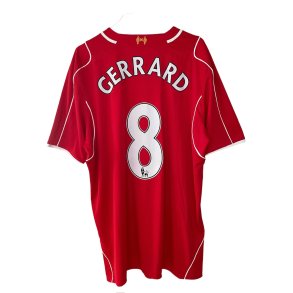 Liverpool 2014/15 Hjemmebanetrje. Steven Gerrard #8 (God) X-Large