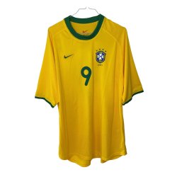 Brasilien 2000/02 Hjemmebanetr�je. Ronaldo #9 (God) Medium