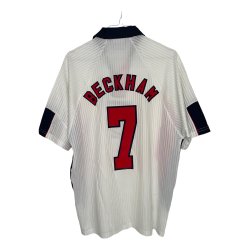 England 1998/00 Hjemmebanetr�je. David Beckham #7 (Fin/God) Large