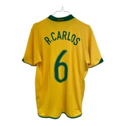 Brasilien 2006/08 Hjemmebanetr�je. Roberto Carlos #6 (God) Medium