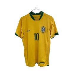 Brasilien 2006/08 Hjemmebanetr�je. Ronaldinho #10 (God) Medium