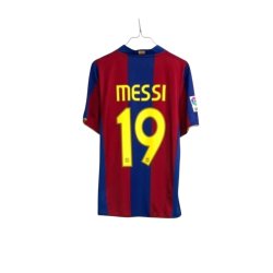 FC Barcelona 2007/08 Hjemmebanetr�je. Lionel Messi #19 (God) X-Large