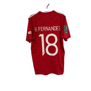Manchester United 2020/21 Hjemmebanetr�je. Bruno Fernandes #18 (God) Medium