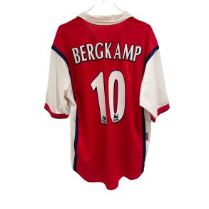 Arsenal 1998/99 Hjemmebanetr�je. Dennis Bergkamp #10 (God) Large - Oversized fit