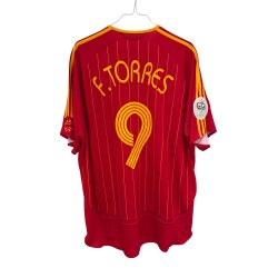 Spanien 2006/08 Hjemmebanetr�je. Fernando Torres #9 (God) X-Large